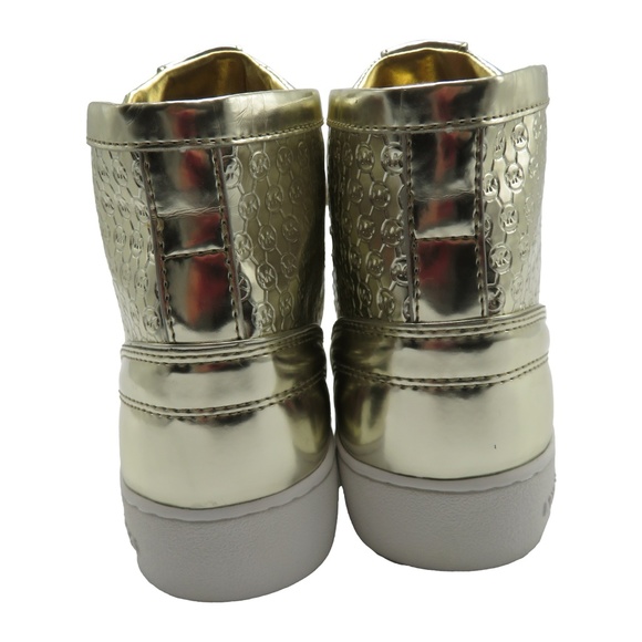 Michael Kors BRECK Metallic High Top Sneakers 7.5 - Picture 4 of 5